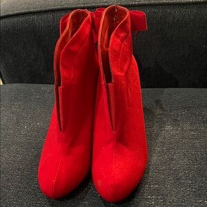 Impo Vibrant Red Ankle Booties